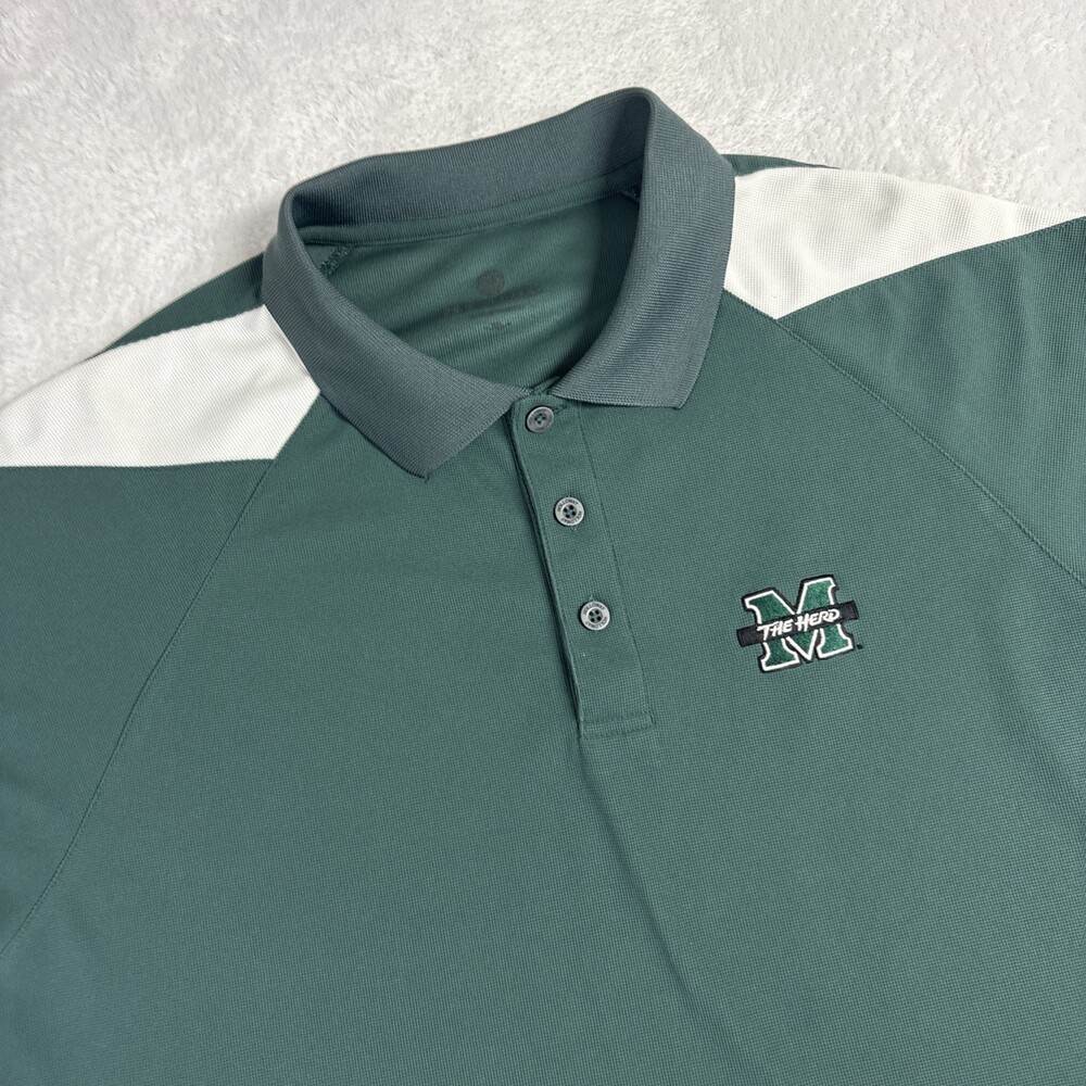 Marshall Thundering Herd Holloway Polo Shirt Mens XL Green